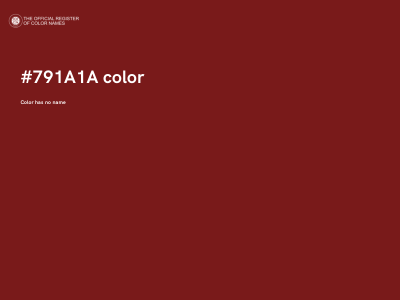#791A1A color image