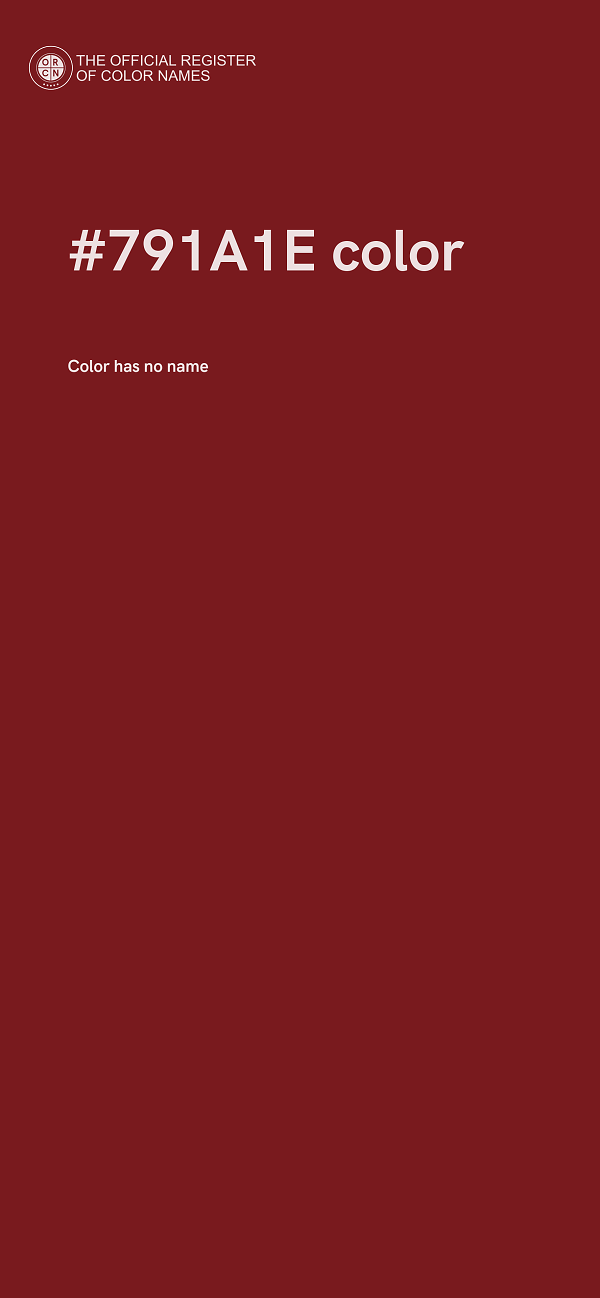 #791A1E color image