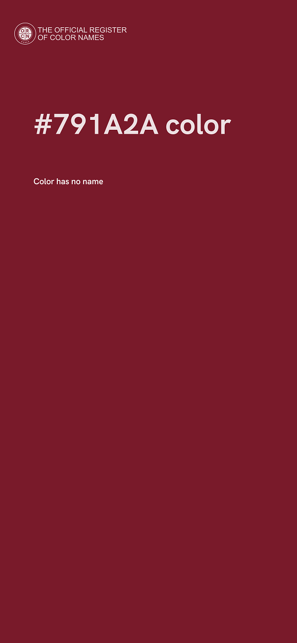 #791A2A color image
