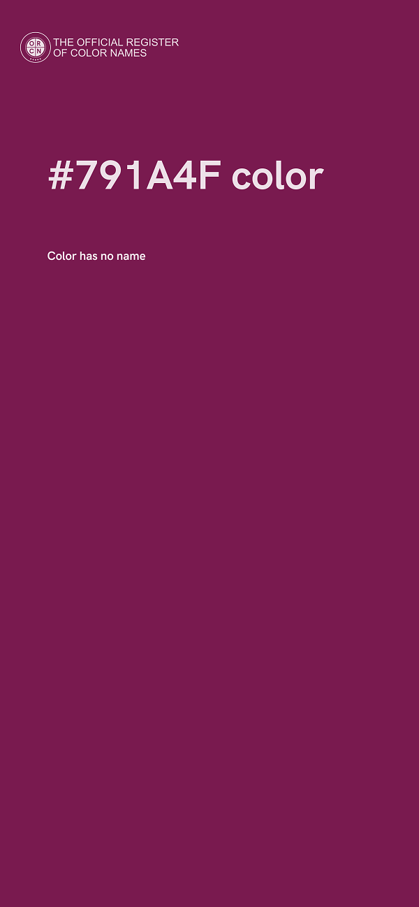 #791A4F color image