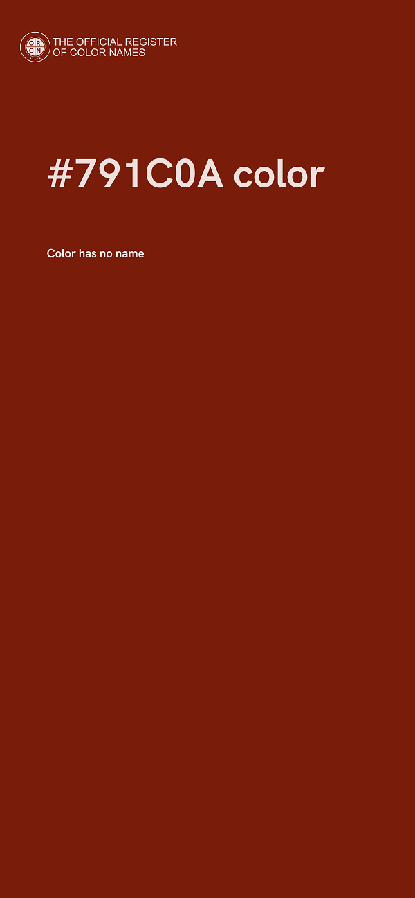 #791C0A color image