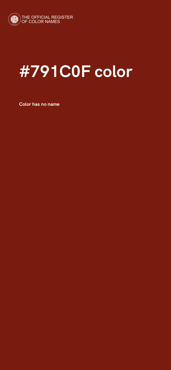 #791C0F color image
