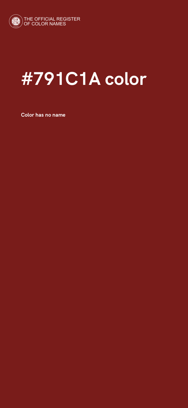 #791C1A color image