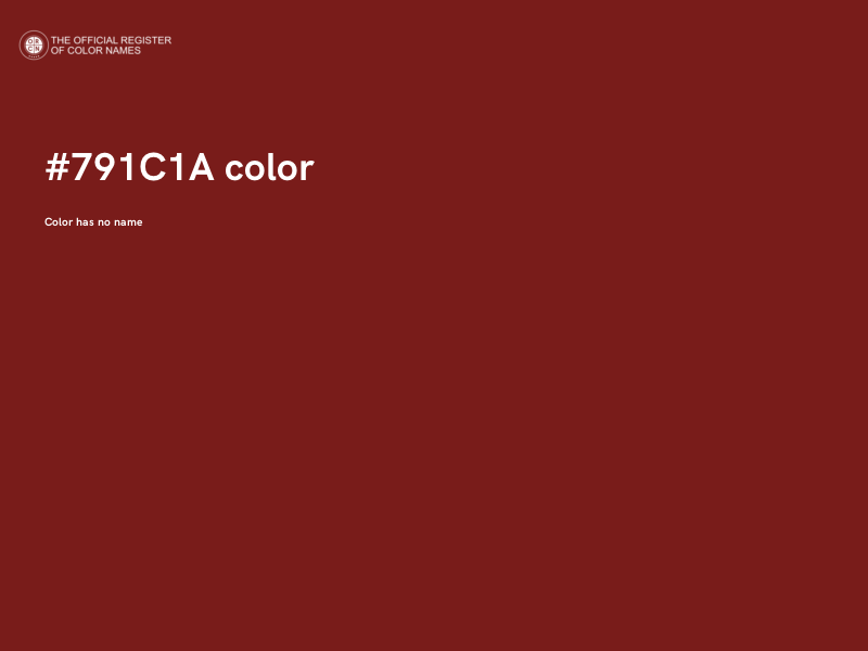 #791C1A color image