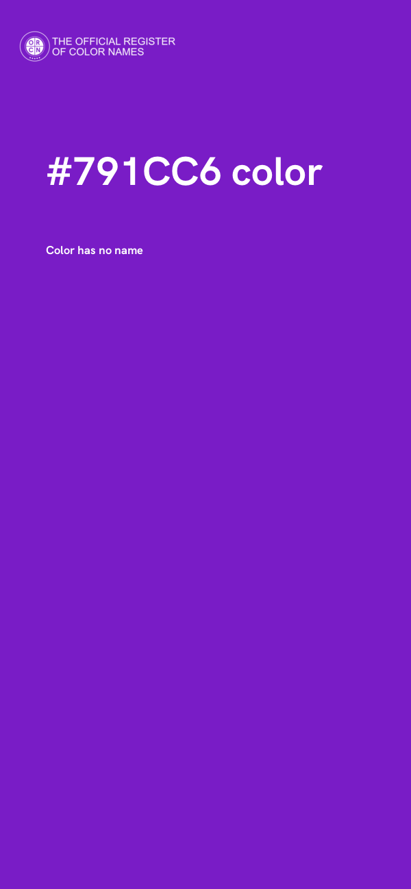 #791CC6 color image