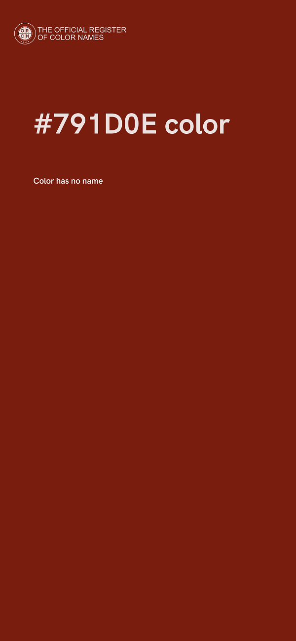 #791D0E color image