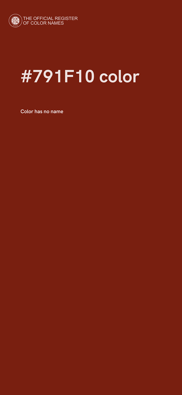 #791F10 color image