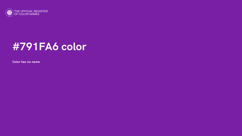#791FA6 color image