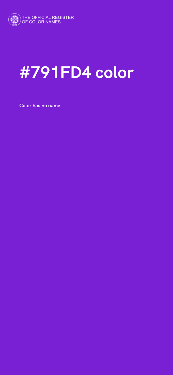 #791FD4 color image