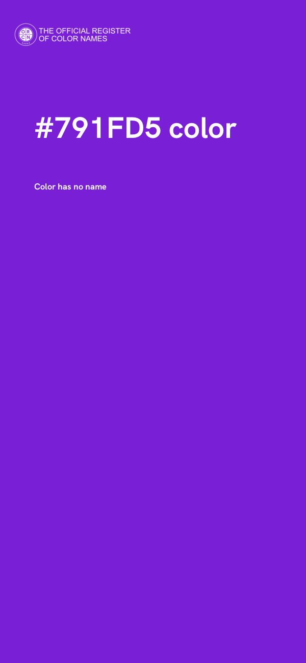 #791FD5 color image