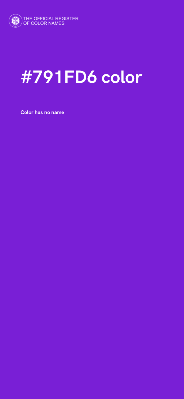 #791FD6 color image