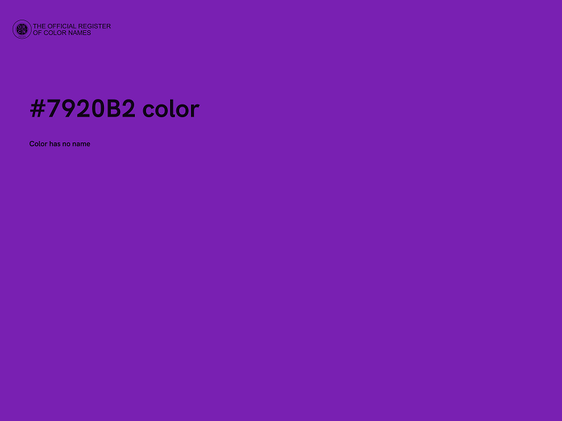 #7920B2 color image