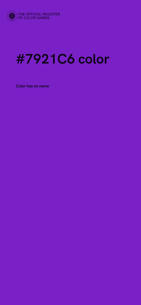 #7921C6 color image