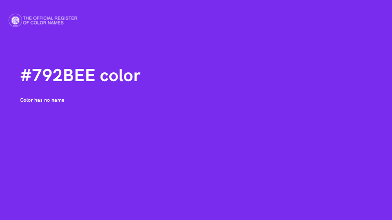 #792BEE color image