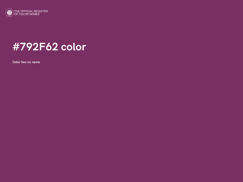 #792F62 color image