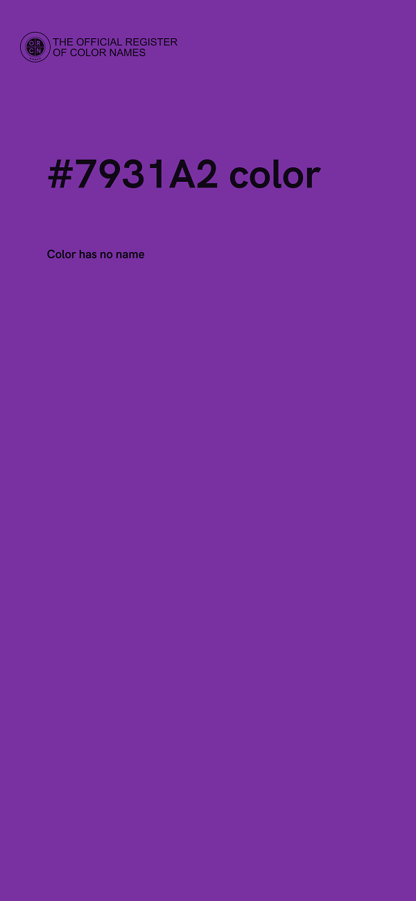 #7931A2 color image