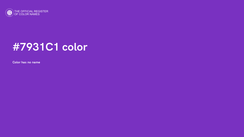 #7931C1 color image
