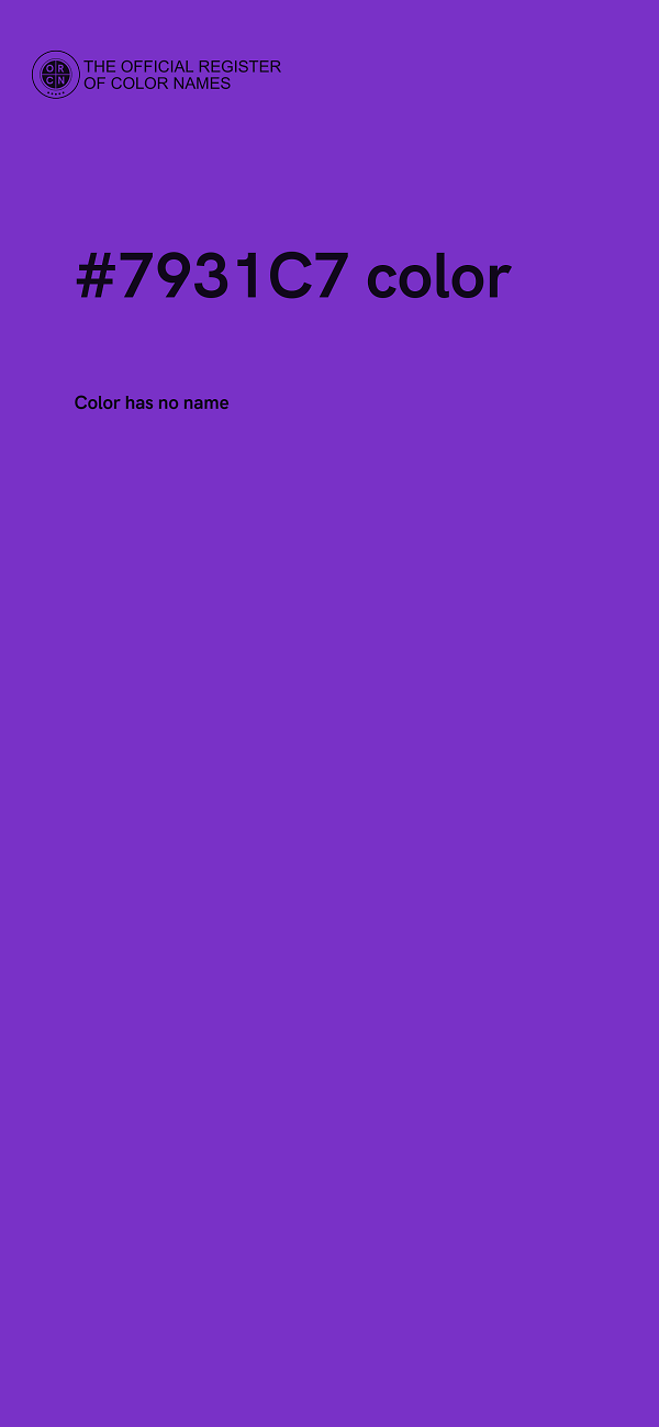 #7931C7 color image