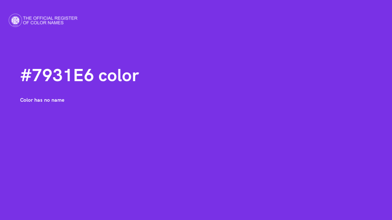 #7931E6 color image