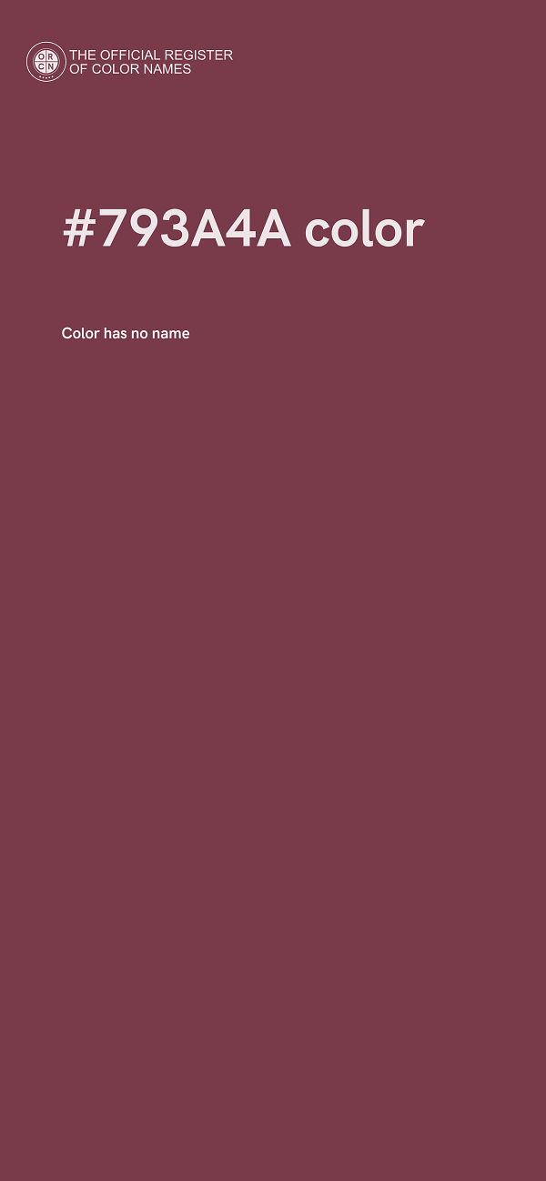 #793A4A color image