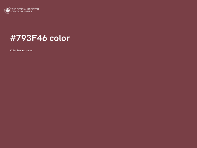 #793F46 color image