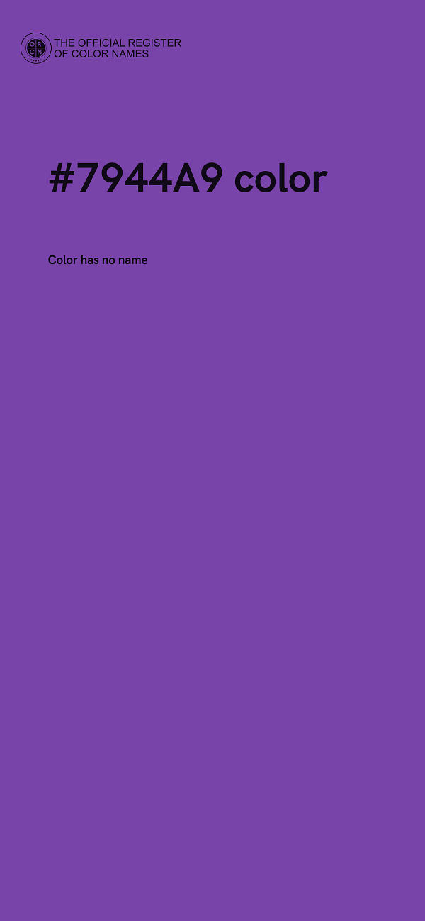 #7944A9 color image