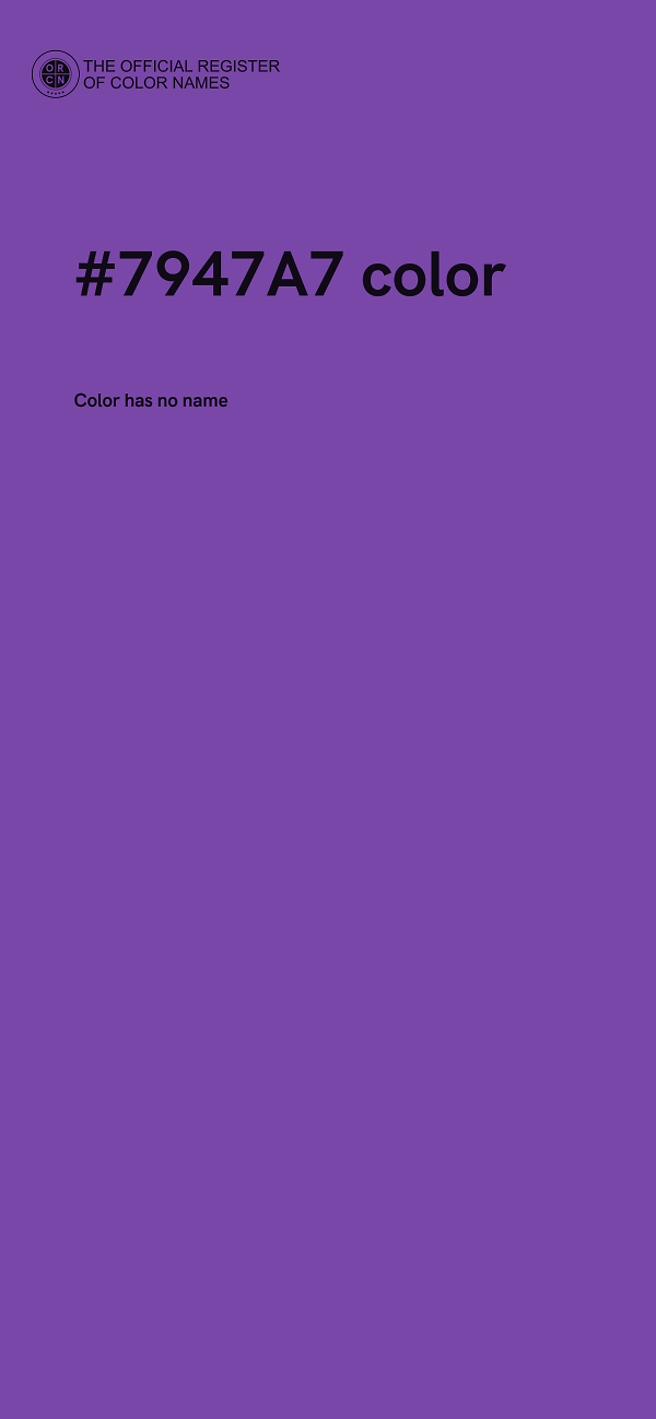 #7947A7 color image