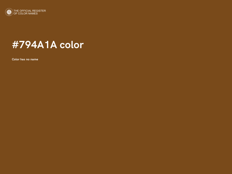 #794A1A color image