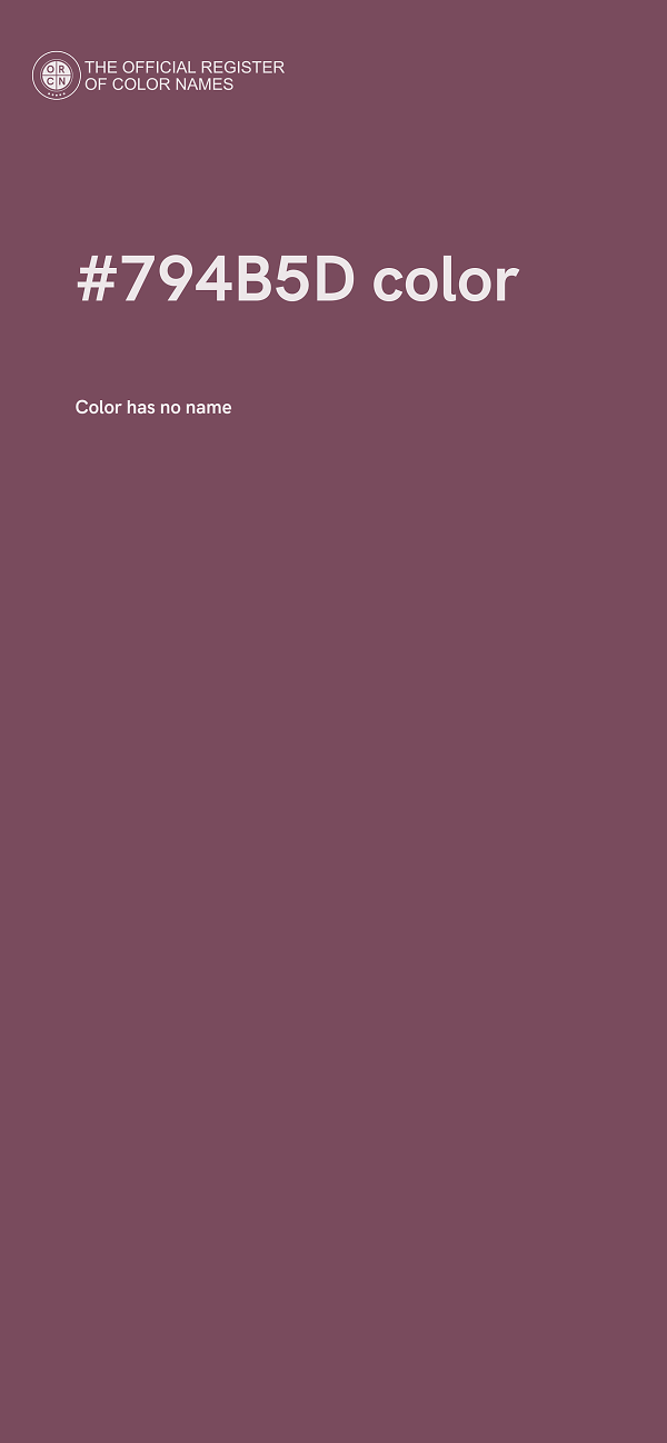 #794B5D color image