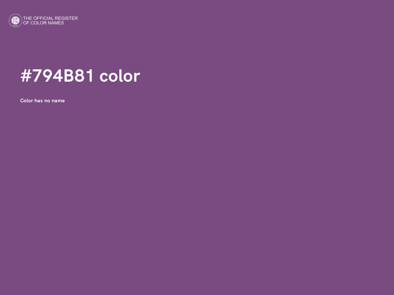#794B81 color image