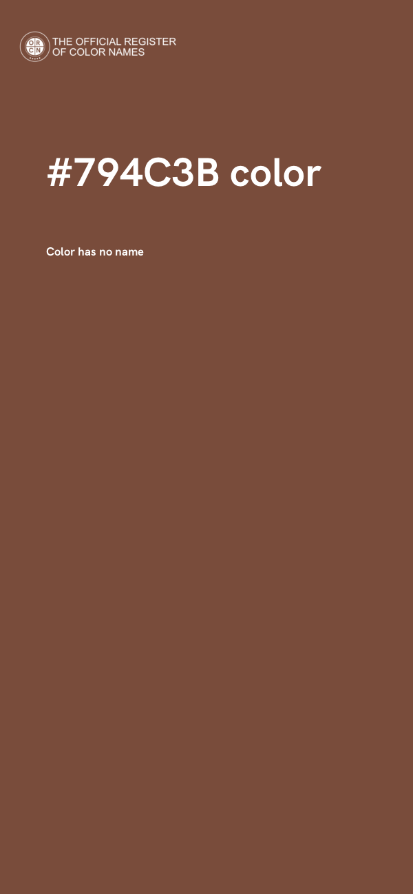#794C3B color image