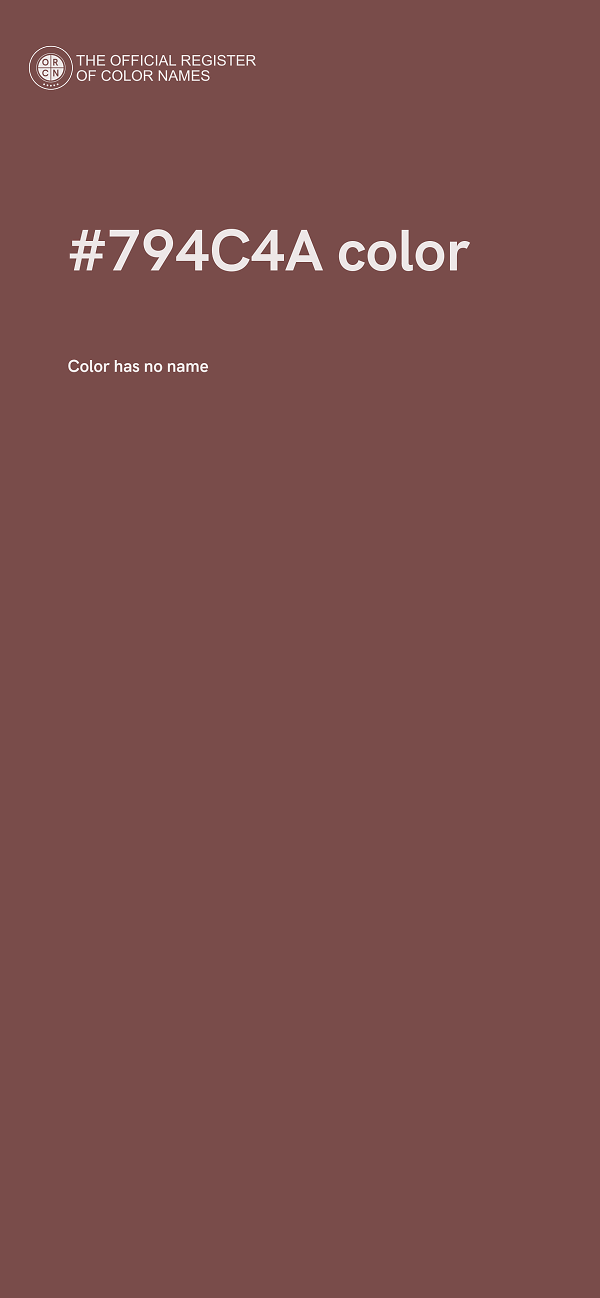 #794C4A color image