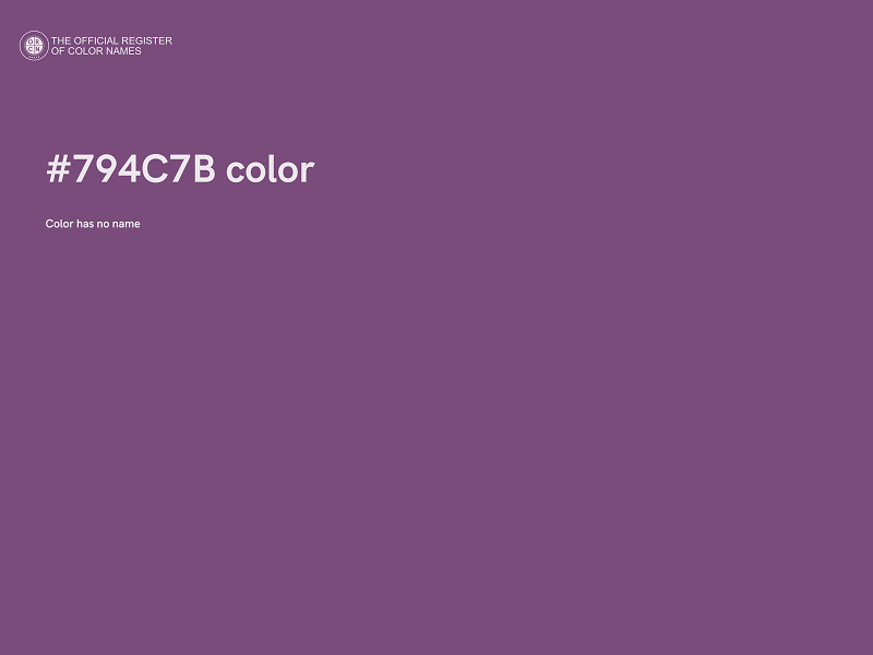 #794C7B color image
