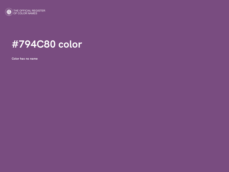 #794C80 color image
