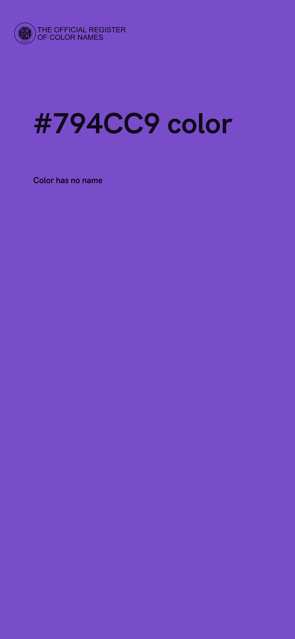 #794CC9 color image