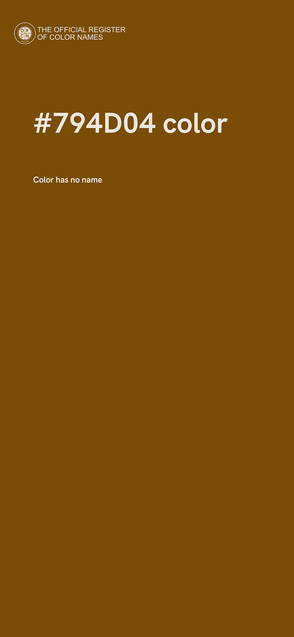 #794D04 color image