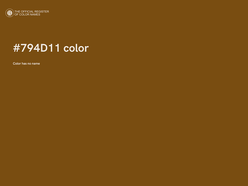 #794D11 color image