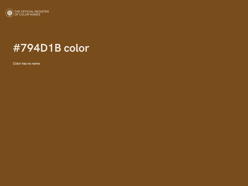 #794D1B color image