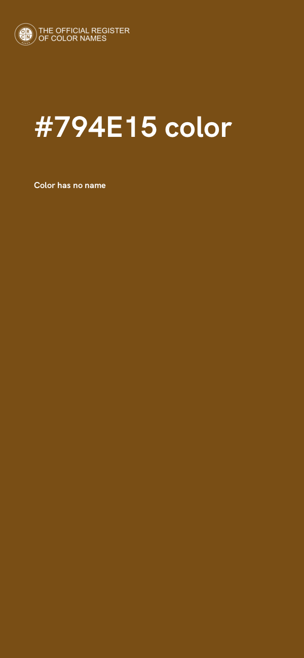 #794E15 color image