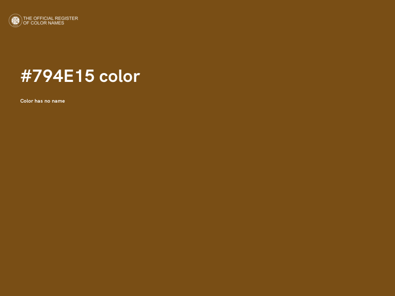 #794E15 color image