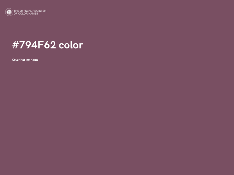 #794F62 color image