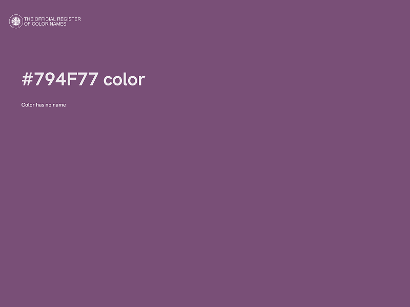 #794F77 color image