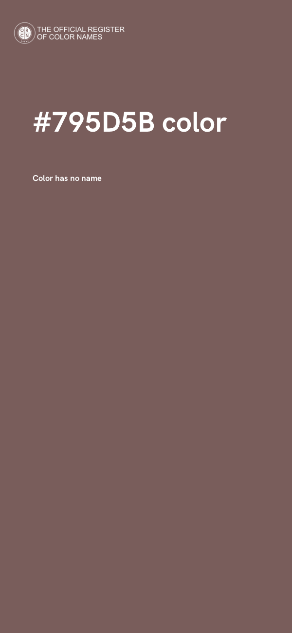 #795D5B color image
