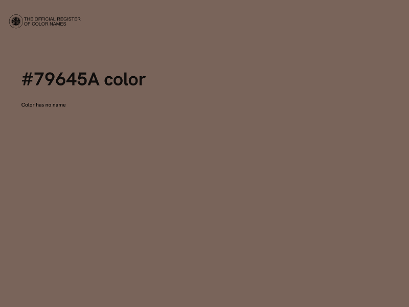 #79645A color image