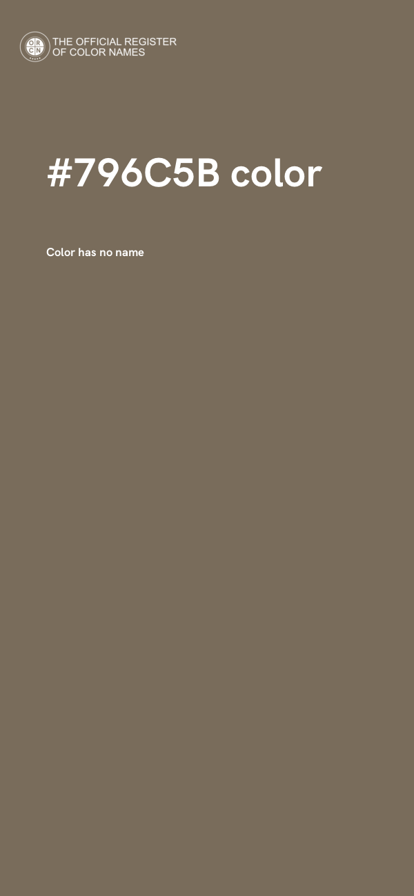 #796C5B color image