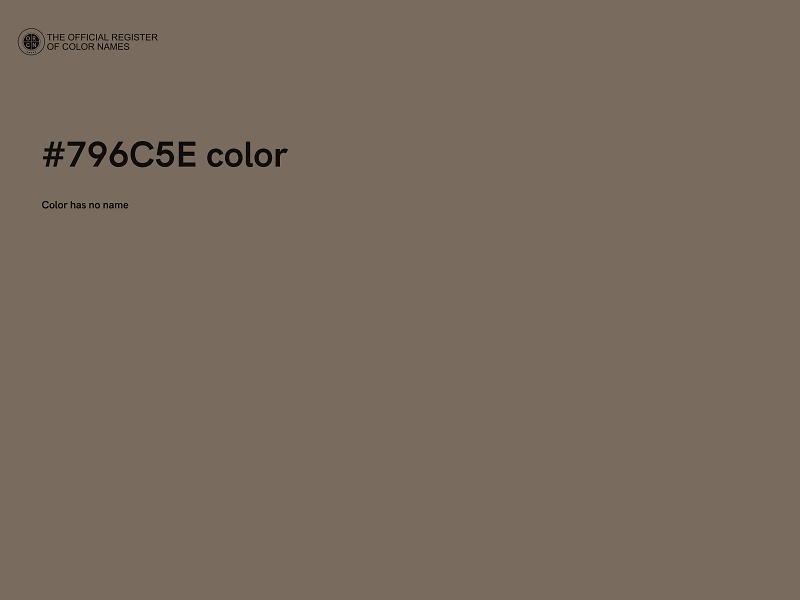 #796C5E color image