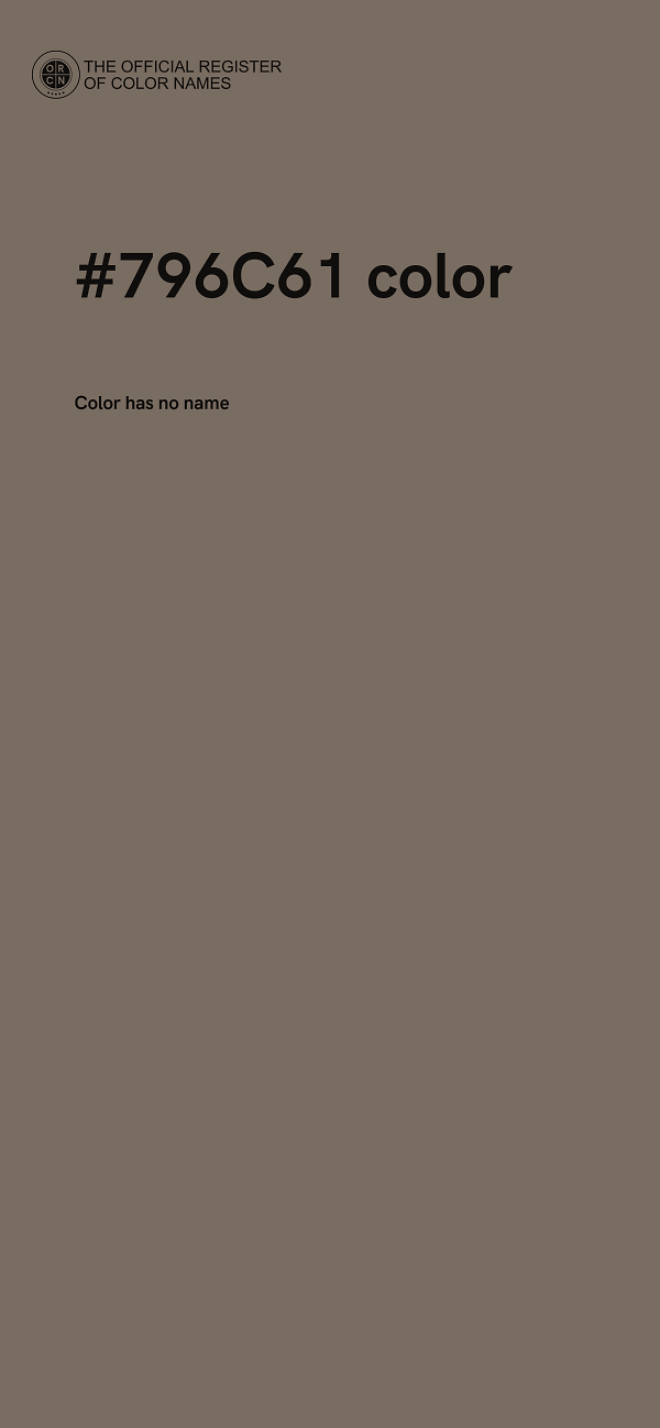 #796C61 color image