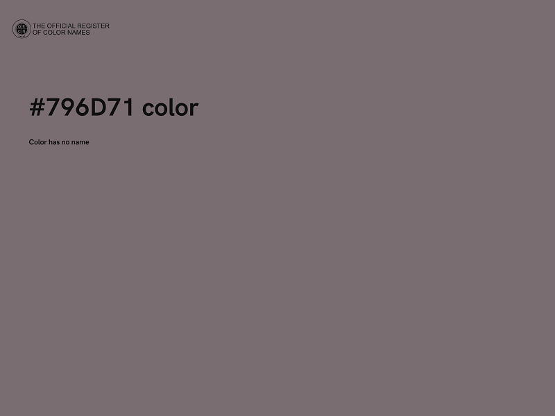 #796D71 color image