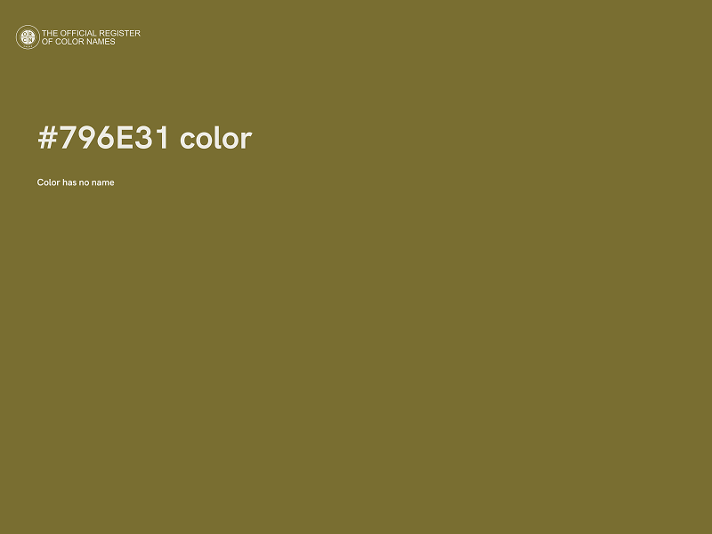 #796E31 color image
