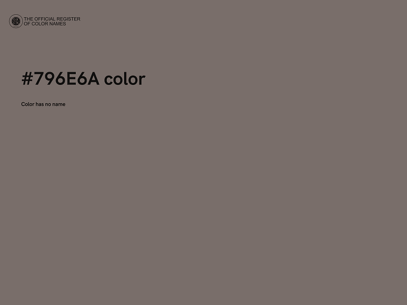 #796E6A color image